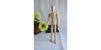 Figurine anatomique articulée en bois